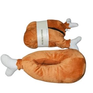 🆕 New Boy's Girl's Kid's Drumstick Turkey Chicken Slippers Youth XS/S